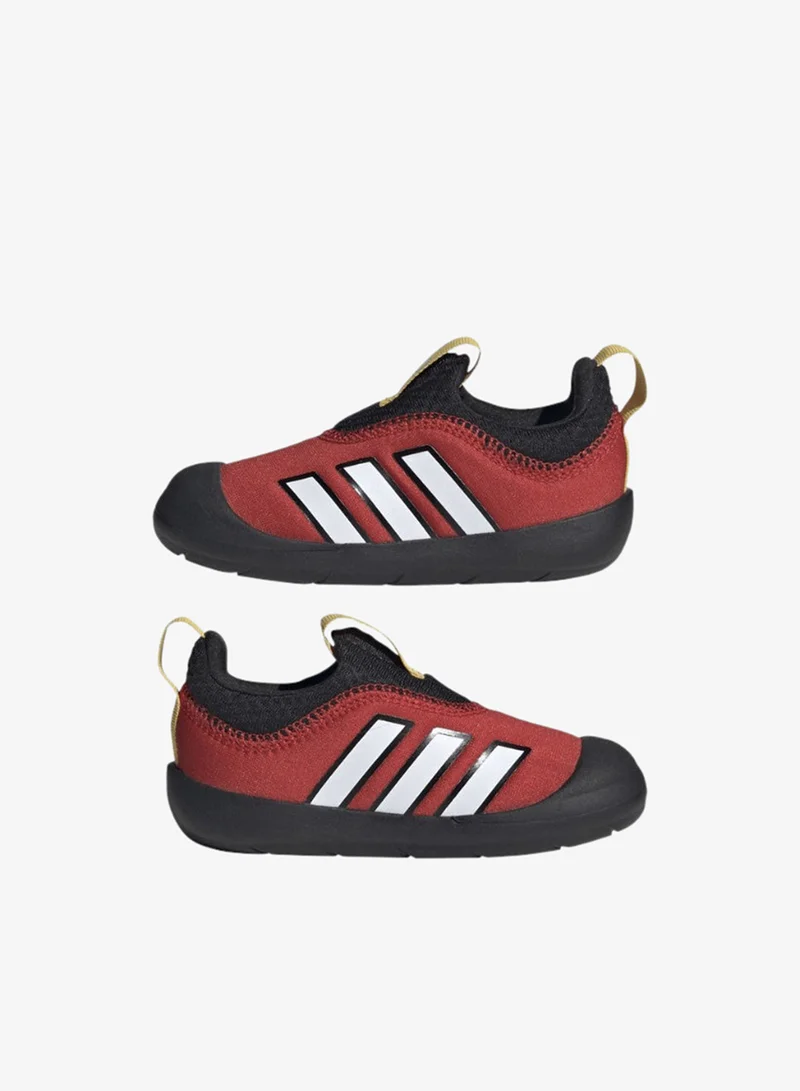 اديداس أحذية رياضية مونوفيت ميكي للأطفال باللون الأحمر